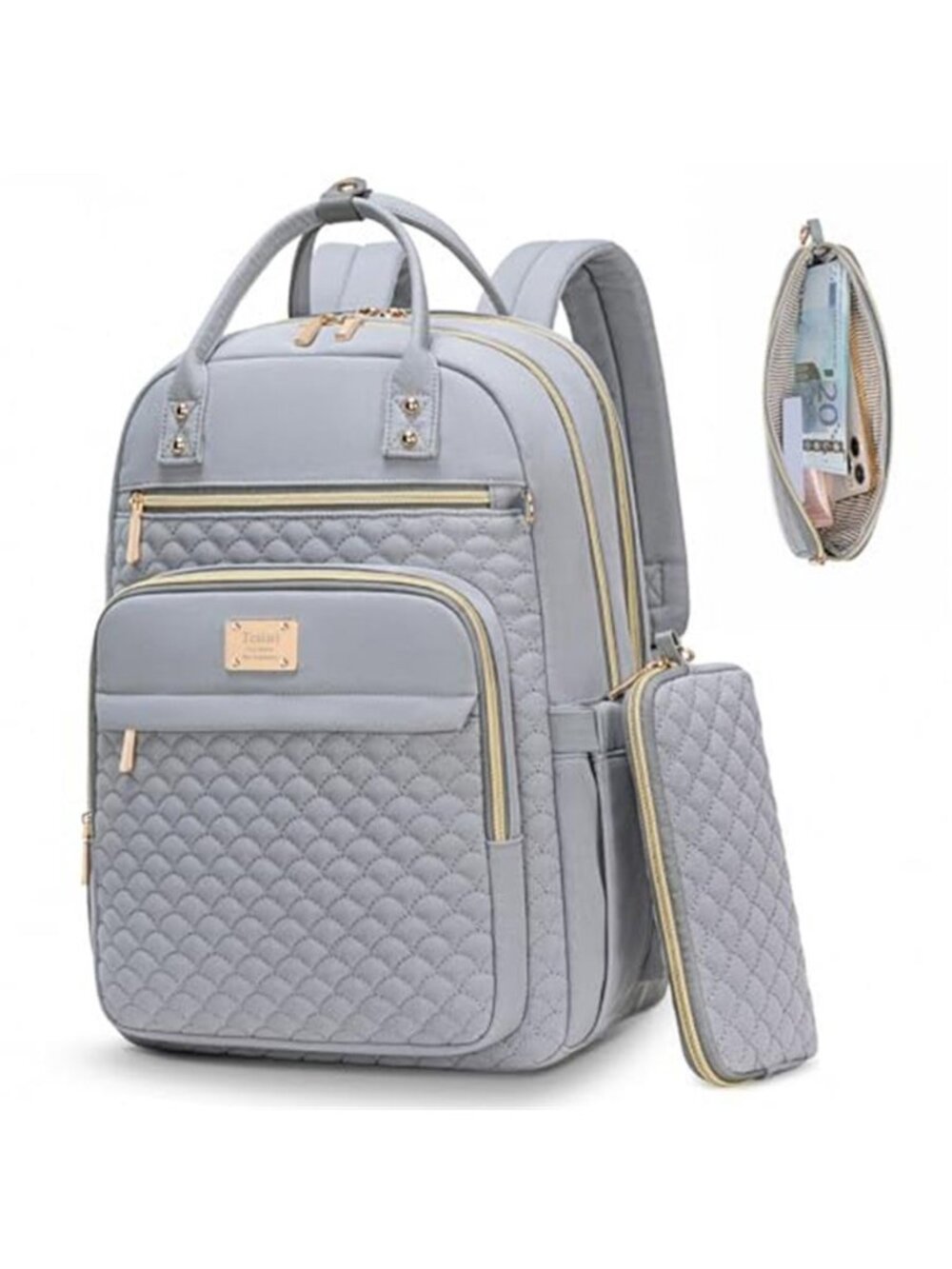 Women Laptop Backpack 15.6 Inch Work Travel Bookbag with Wallet Water Resistant